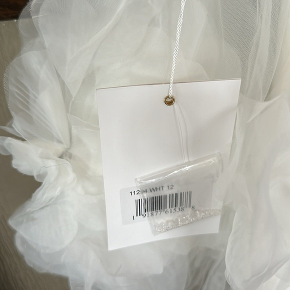 Mac Duggal x Anthropologie Della Appliqué Petal Halter Dress Size 12 New - Picture 12 of 17